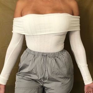 Cream bodysuit shirt